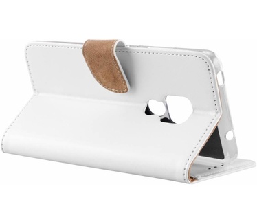 Luxe Lederen Bookcase hoesje voor de Huawei Mate 20 - Wit (Huawei Mate 20) Wit