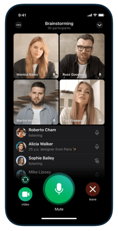 Telegram groepsvideobellen