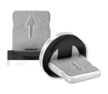 Mobiparts Magnetic 3-Pack to USB Cable 1.5A Dark Grey 1m