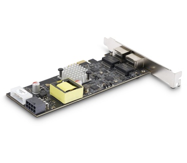 Startech.com 2-Port 2.5Gbps NBASE-T PoE Netwerkkaart, Dual Intel I225-V, 802.3af/at PoE+ Multi-Gigabit NIC, PCI Express Server LAN Kaart, LP4/8-Pin PCIe-Powered