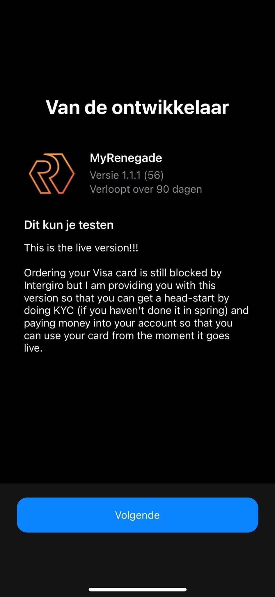 Renegade - Crypto Visa kaart - Cryptocurrencies - GoT