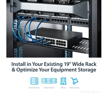 Startech.com Ventilerend 1U schap voor server rack 10" / 25,4 cm diep