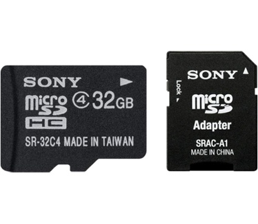 Sony microSDHC Class 4 + SD Adapter 32GB