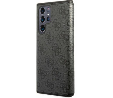 Guess 4G Wallet Book Case Samsung Galaxy S22 Ultra (S908) - Grijs Grijs