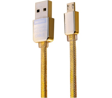 Remax Safe & Speed MicroUSB Data Kabel - Goud (100cm)