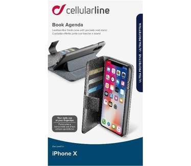 Cellular Line BOOKAGENDAIPHXK (iPhone X) Zwart