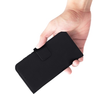 Mobiparts Leather Wallet Case Apple iPhone 16 Plus Black (MagSafe Compatible)