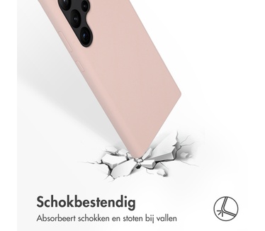 Accezz Liquid Silicone Backcover Samsung Galaxy S23 Ultra - Roze