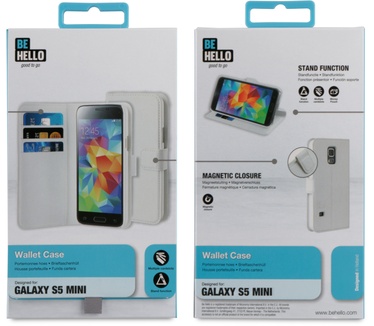 BeHello Samsung Galaxy S5 Mini Wallet Case White