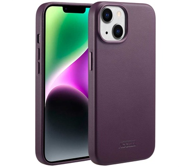 Accezz MagSafe Leather Backcover iPhone 14 - Paars