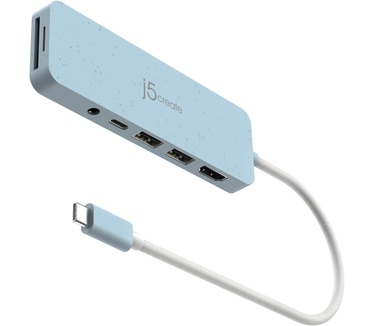 j5create JCD373EC-N Milieuvriendelijke USB-C®-hub met meerdere poorten en stroomvoorziening