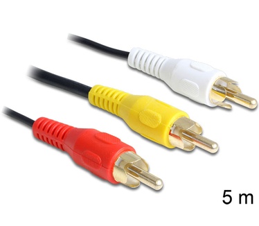 Delock 5m, 3xRCA - 3xRCA