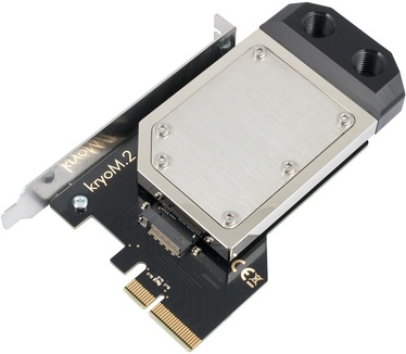 Aqua-Computer kryoM.2 PCIe 3.0 x4 adapter for M.2 NGFF PCIe SSD, M-Key with nickel plated water block