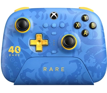8Bitdo Ultimate 3-mode Wireless Controller for Xbox, Hall Effect Joysticks, Pro Back Buttons, Compatibility with Xbox Series X|S & Xbox One, Apple, Windows PC & Android - Rare 40th Anniversary Edition Blauw, Geel