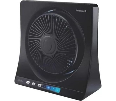 Honeywell HT354E4 bureauventilator - TurboForce-technologie - 3 snelheidsinstellingen - 90° oscillatie - compact ontwerp - zwart