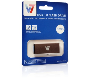 V7 Slide-In USB 3.0 32GB Grijs
