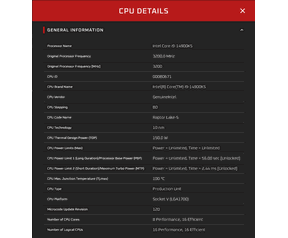 Intel Core i9-14900KS in OCCT-database