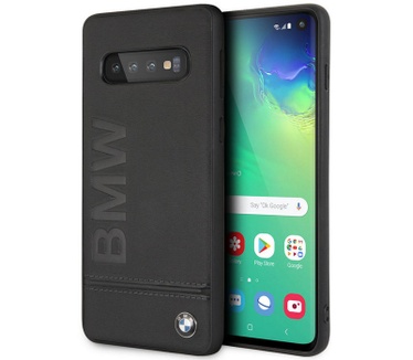 BMW Signature Leather Hard Case - Samsung Galaxy S10 - Zwart  Zwart