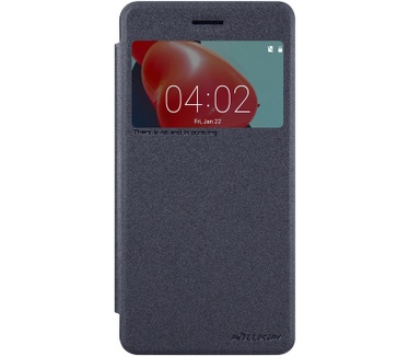 Nillkin New Sparkle S-View Book Case voor Nokia 6 - Zwart Zwart