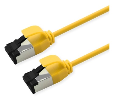 Roline U/FTP patchkabel Cat.8 (Klasse I), dun, LSOH, soepel draad, geel, 0.15 m
