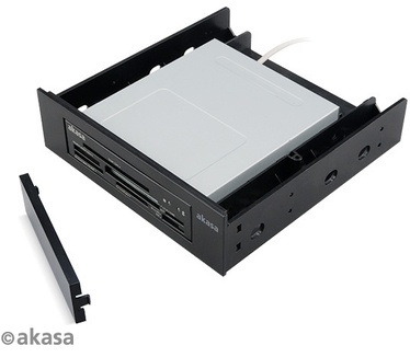 Akasa 5.25 Front Bay Adapter for a 3.5 device/HDD/2.5 HDD/SSD with SATA cables