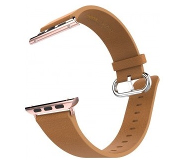 hoco Pago Lederen Watchband Apple Watch (38mm) - Brown