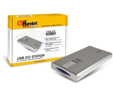 Hamlet HXD2CCUU USB 2.0 Station 2.5” External Hard Disk Enclosure