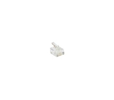 Advanced Cable Technology RJ12 (6P/6C) modulaire connector voor ronde kabel met soepele aders