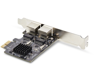 Startech.com 2-Port Gigabit PCIe Ethernet Adapter Kaart, 1Gbps PCIe Netwerkkaart, 10/100/1000Mbps PCI Express NIC, Dual Realtek RTL8111H, Windows en Linux, TAA