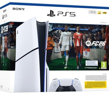Sony PlayStation 5 Slim 1TB Disc Edition - EA Sports FC 26 Bundle Wit, Zwart