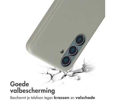 Accezz MagSafe Leather Backcover Samsung Galaxy S25 - Light Grey