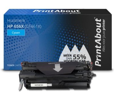 PrintAbout Huismerk HP 656X (CF461X) Toner Cyaan Hoge capaciteit