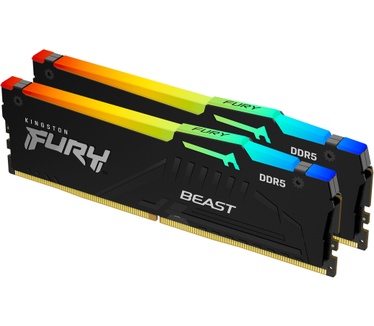 Kingston 64GB 5600MT/s DDR5 CL36 DIMM (set van 2) FURY Beast RGB