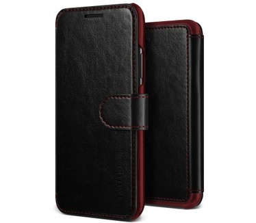 VRS Design Apple iPhone X Leren Wallet Hoesje Zwart