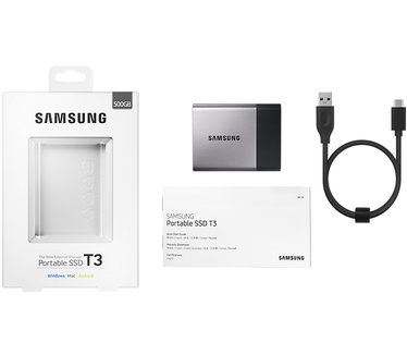 Samsung Portable SSD T3 500GB Zilver