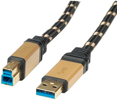 Roline GOLD USB 3.0 kabel, type A-B 0,8m