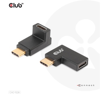 Club 3D USB Type-C Gen2 Angled Adapter set van 2 - 4K120Hz M/V