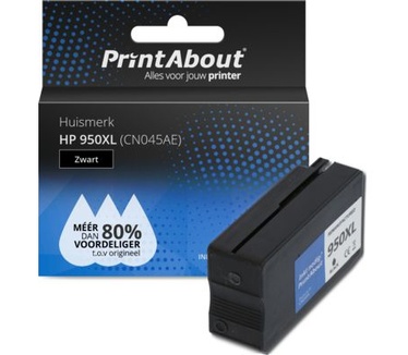 PrintAbout Huismerk HP 950XL (CN045AE) Inktcartridge Zwart Hoge capaciteit
