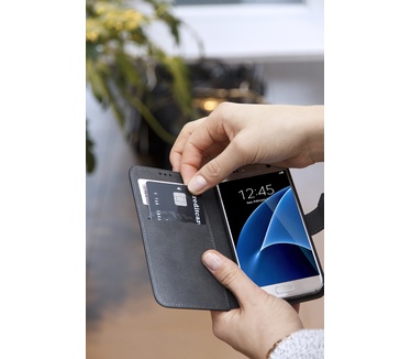 Mobiparts Premium Wallet TPU Case Samsung Galaxy A7 (2018) Black