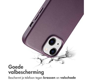 Accezz MagSafe Leather Backcover iPhone 14 - Paars