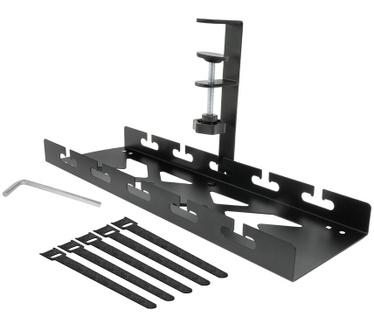 ACT AC8378 Kabelgoot voor onder bureau - kabelmanagement Zwart
