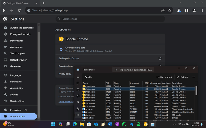 Arm64-versie van Google Chrome