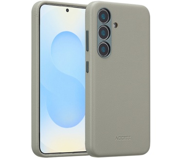 Accezz MagSafe Leather Backcover Samsung Galaxy S25 - Light Grey