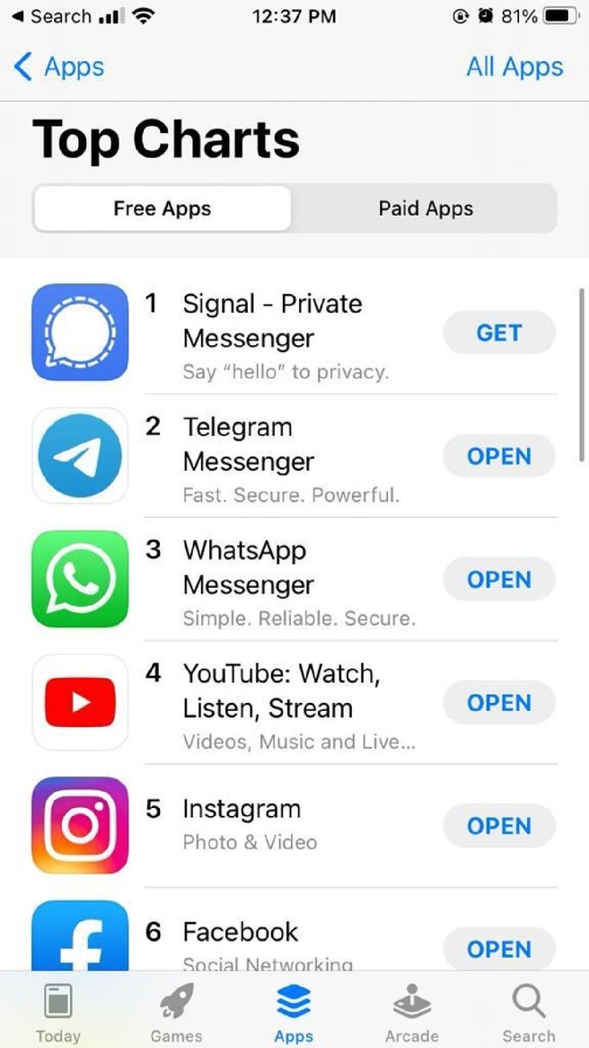 Signal App store