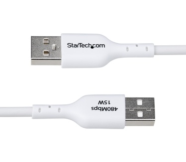 Startech.com 2m USB-A naar USB-C Laadkabel, Wit, USB-A naar Type-C Oplaadkabel, 3A Fast Charge, USB 2.0 Data Transfer Kabel, TPE Mantel, M/M