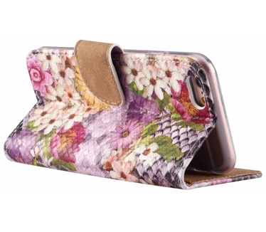 Slangen en Bloemen print lederen Bookcase hoesje voor de Apple iPhone 6 / 6S - alle kleuren (Apple iPhone 6 / 6S - alle kleuren) Multi-color