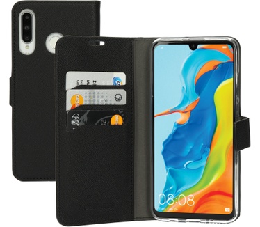 Mobiparts Saffiano Wallet Case Huawei P30 Lite Black
