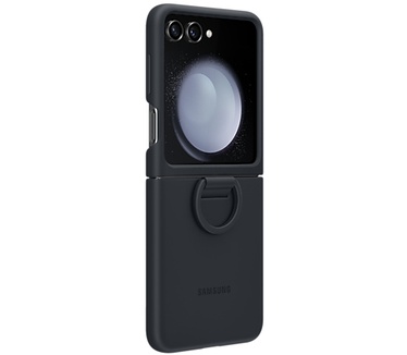 Samsung Galaxy Z Flip5 Silicone Case with Ring Zwart