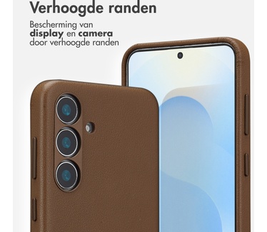 Accezz MagSafe Leather Backcover Samsung Galaxy S25 - Coffee Brown
