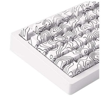 Akko MONSGEEK M1 V5 Contour Lines White RGB Draadloos Hotswap Mechanisch Gaming Toetsenbord